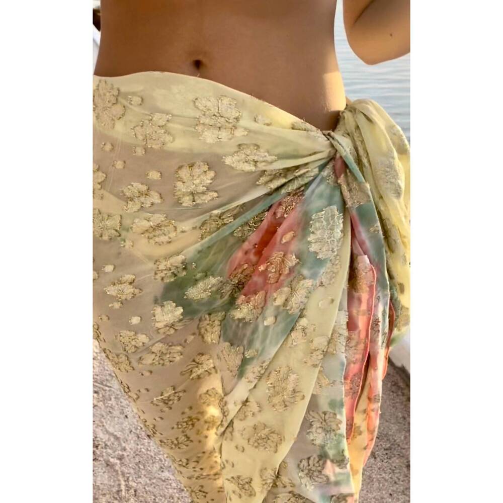 NEW BOHO MADRID women's glimmer pareos in yellow